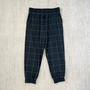 Albion Destination Windowpane Checked Joggers Pants XL Petite